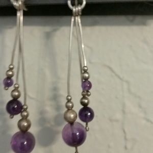 Sterling earrings.   Screw back.